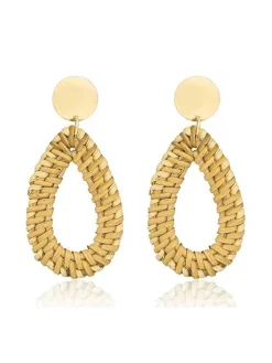 New Retro Stage Retro Geometric Beach Holiday Crocheted Earrings