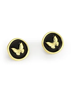 Hot Retro Stage Retro Gold Butterfly Alloy Earrings