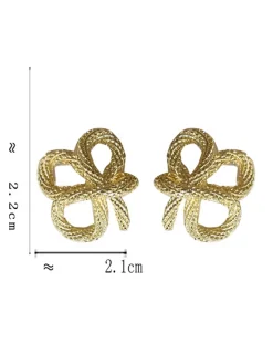 Online Retro Stage Retro Gold Knot Earrings