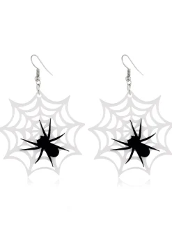 Outlet Retro Stage Retro Halloween Cobweb Drop Necklace