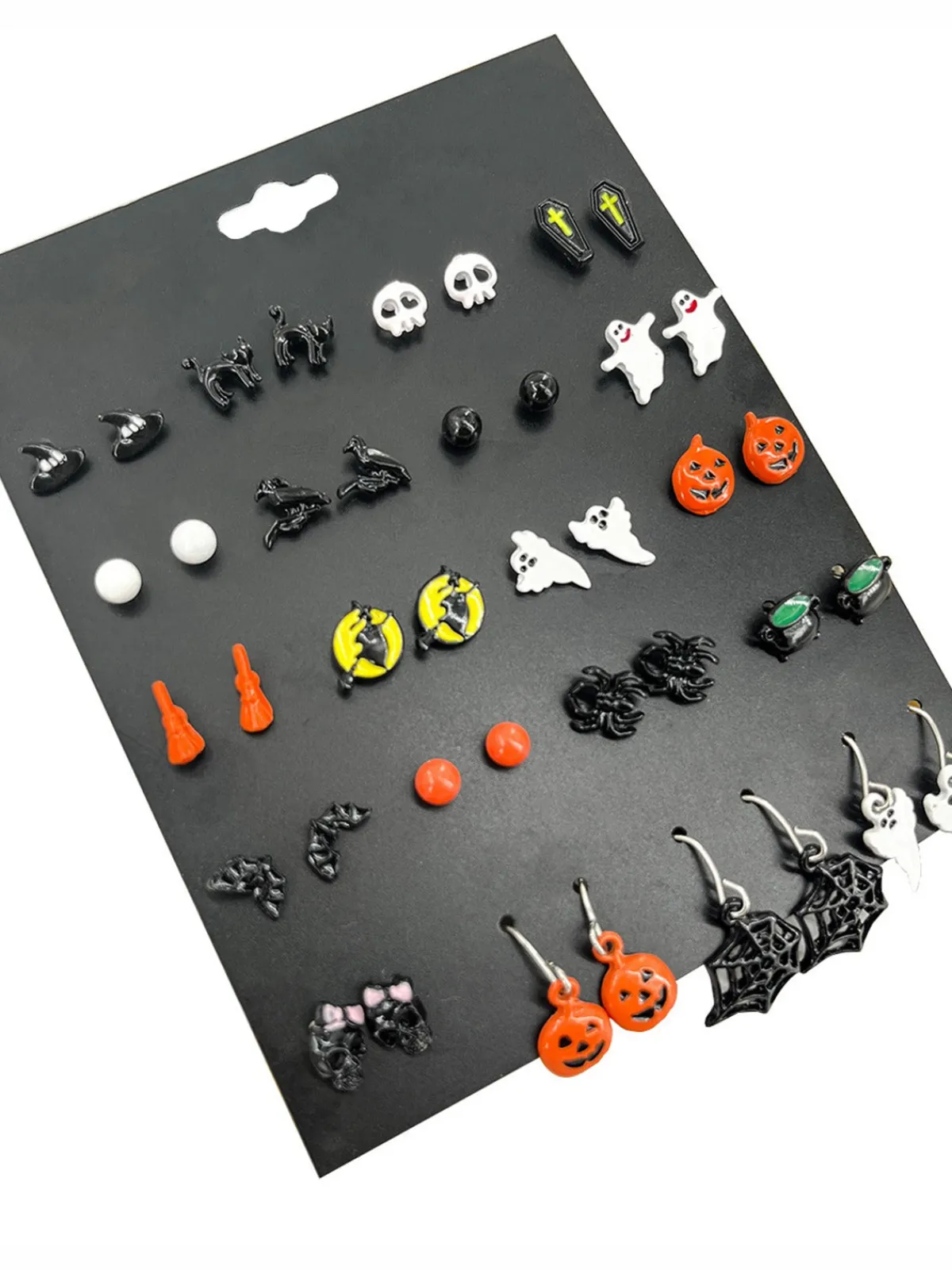 Online Retro Stage Retro Halloween Ghost Pumpkin Earrings