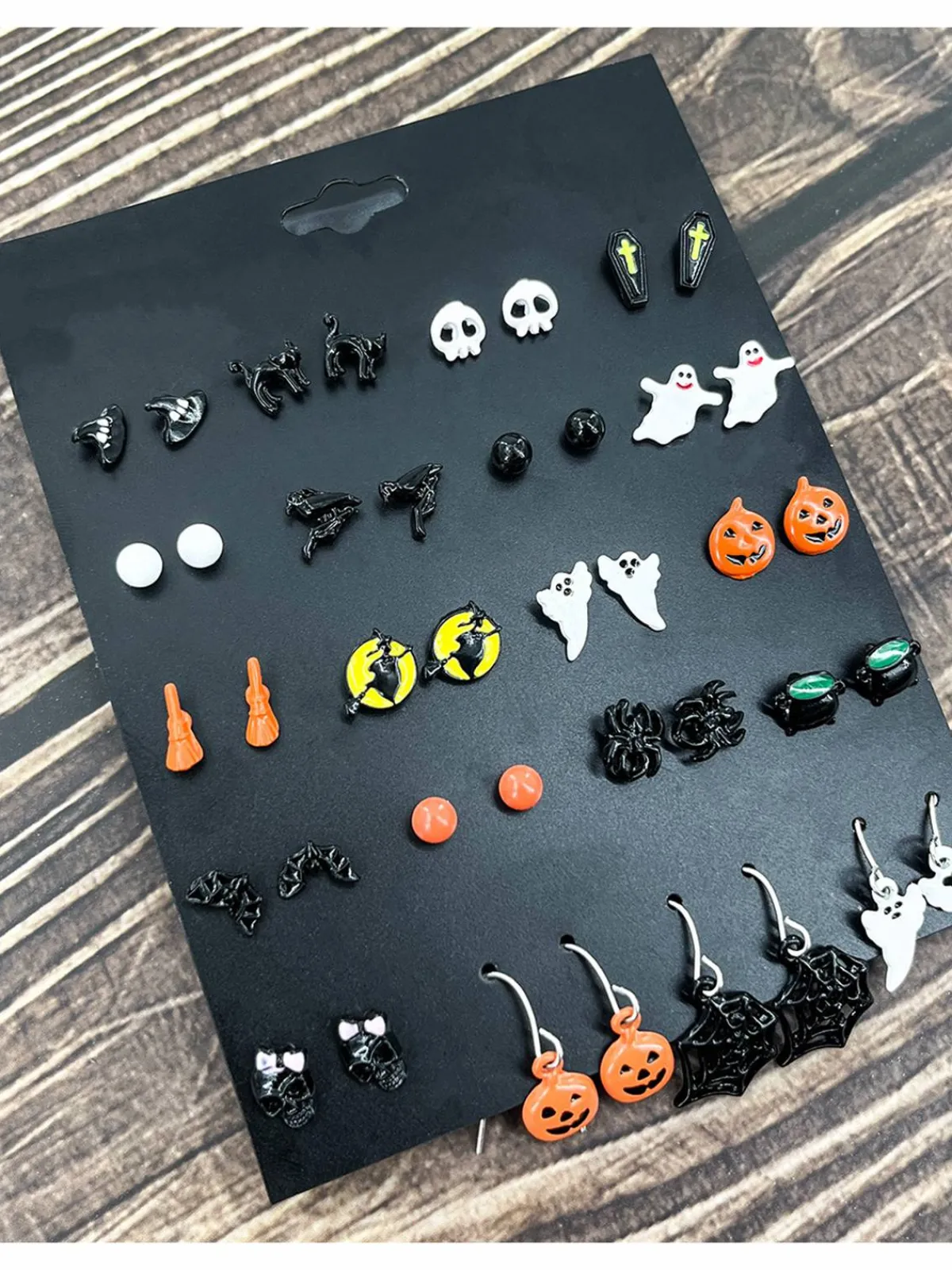 Online Retro Stage Retro Halloween Ghost Pumpkin Earrings