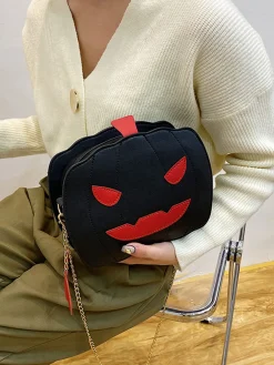 Sale Retro Stage Retro Halloween Pumpkin Shoulder Bag