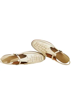 Hot Retro Stage Retro Handwoven Toe Roman Sandals