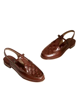 Hot Retro Stage Retro Handwoven Toe Roman Sandals