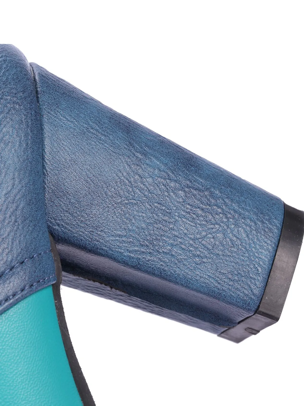 Online Retro Stage Retro High Heels Saddle Shoes Blue