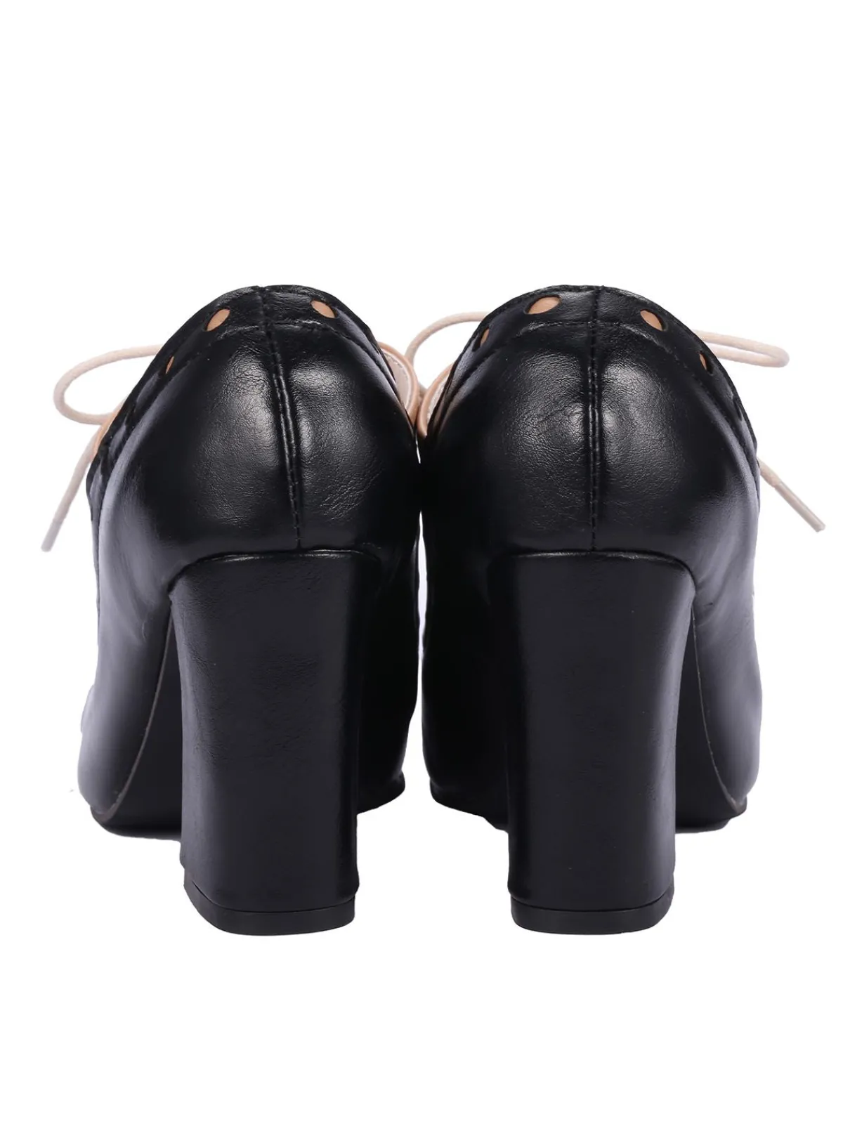 Sale Retro Stage Retro High Heels Saddle Shoes Black