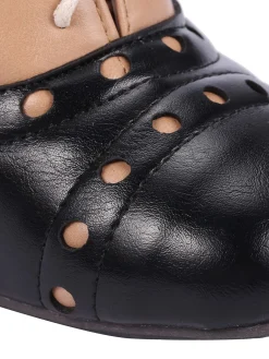Sale Retro Stage Retro High Heels Saddle Shoes Black