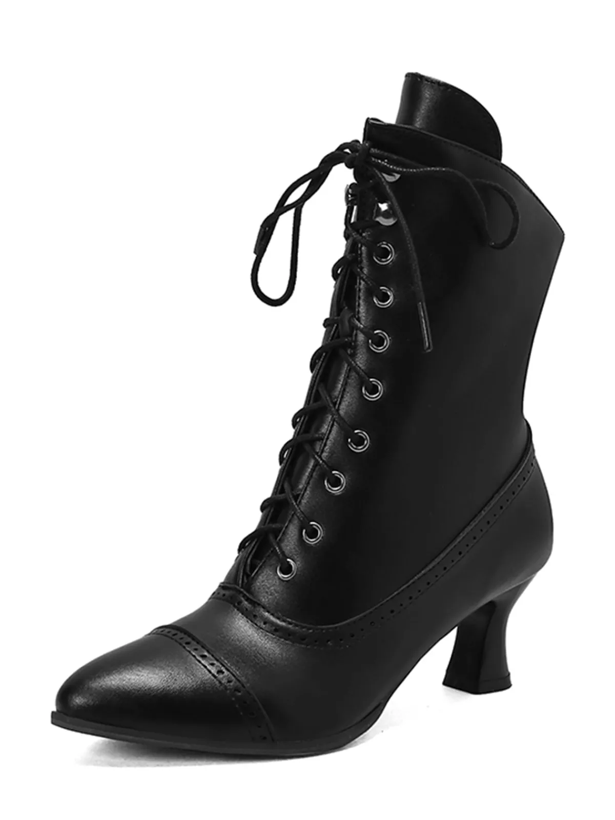 New Retro Stage Retro Leather High Heel Boots