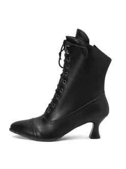 New Retro Stage Retro Leather High Heel Boots