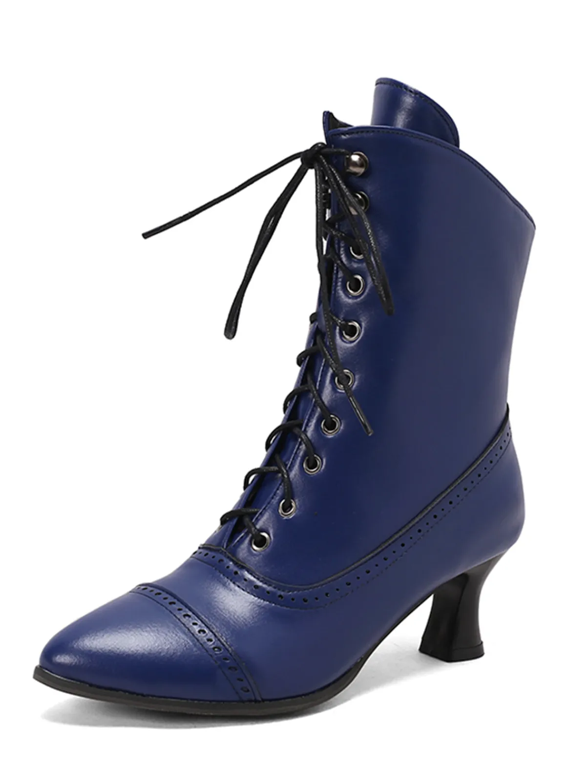 New Retro Stage Retro Leather High Heel Boots