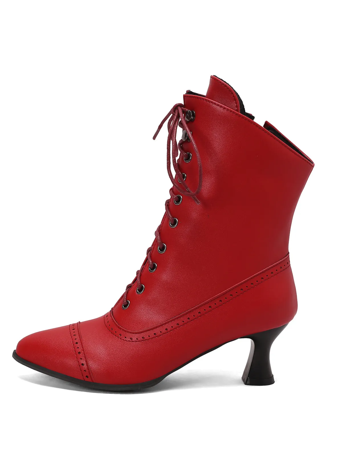 New Retro Stage Retro Leather High Heel Boots
