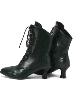 New Retro Stage Retro Leather High Heel Boots