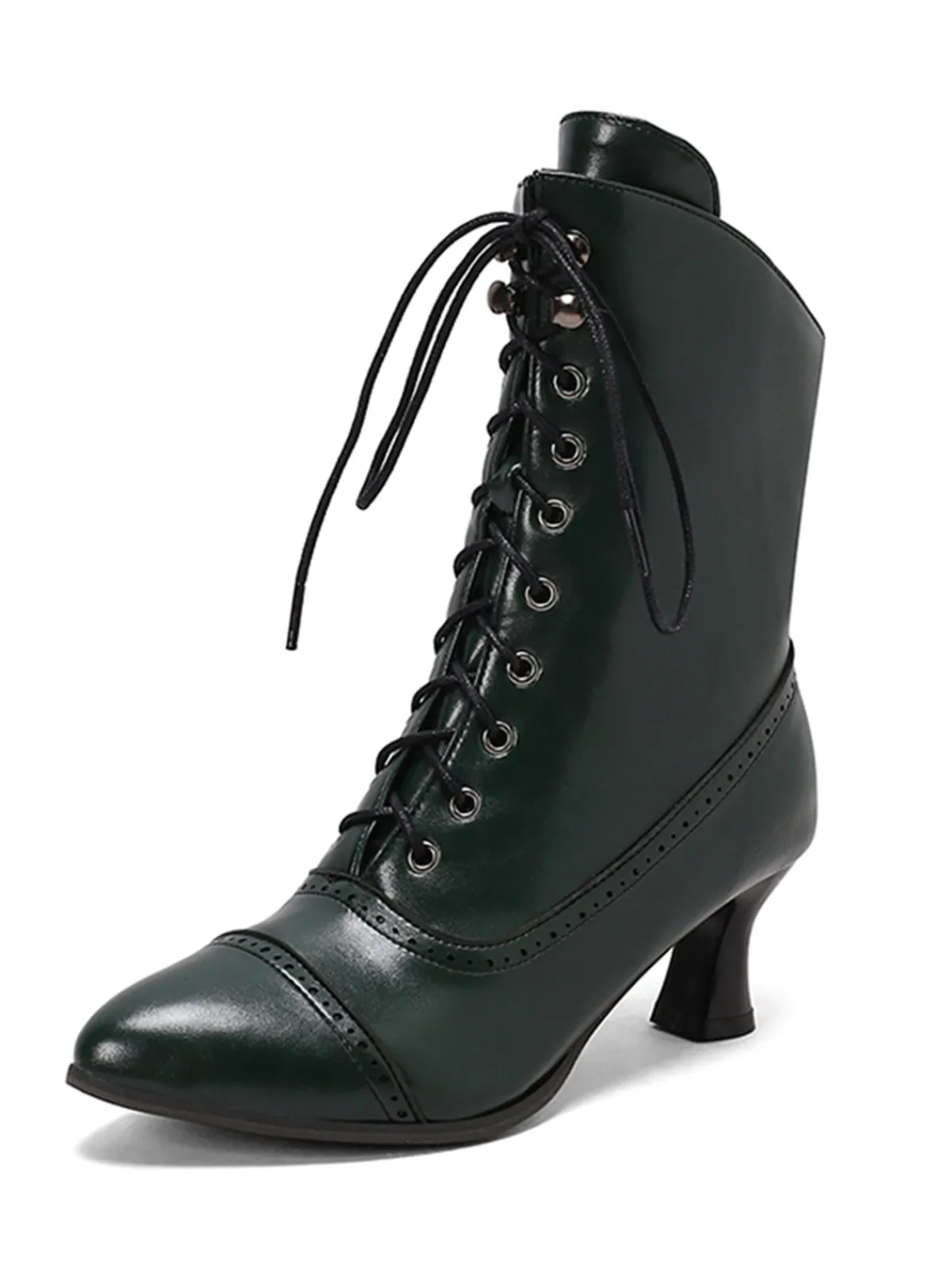 New Retro Stage Retro Leather High Heel Boots