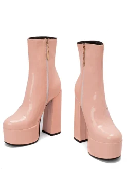 Online Retro Stage Retro Leather Super Thigh-High Boots