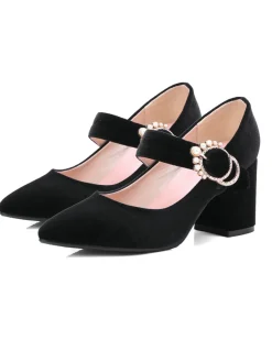 Clearance Retro Stage Retro Mary Jane Chunky High Heel Shoes