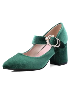 Clearance Retro Stage Retro Mary Jane Chunky High Heel Shoes