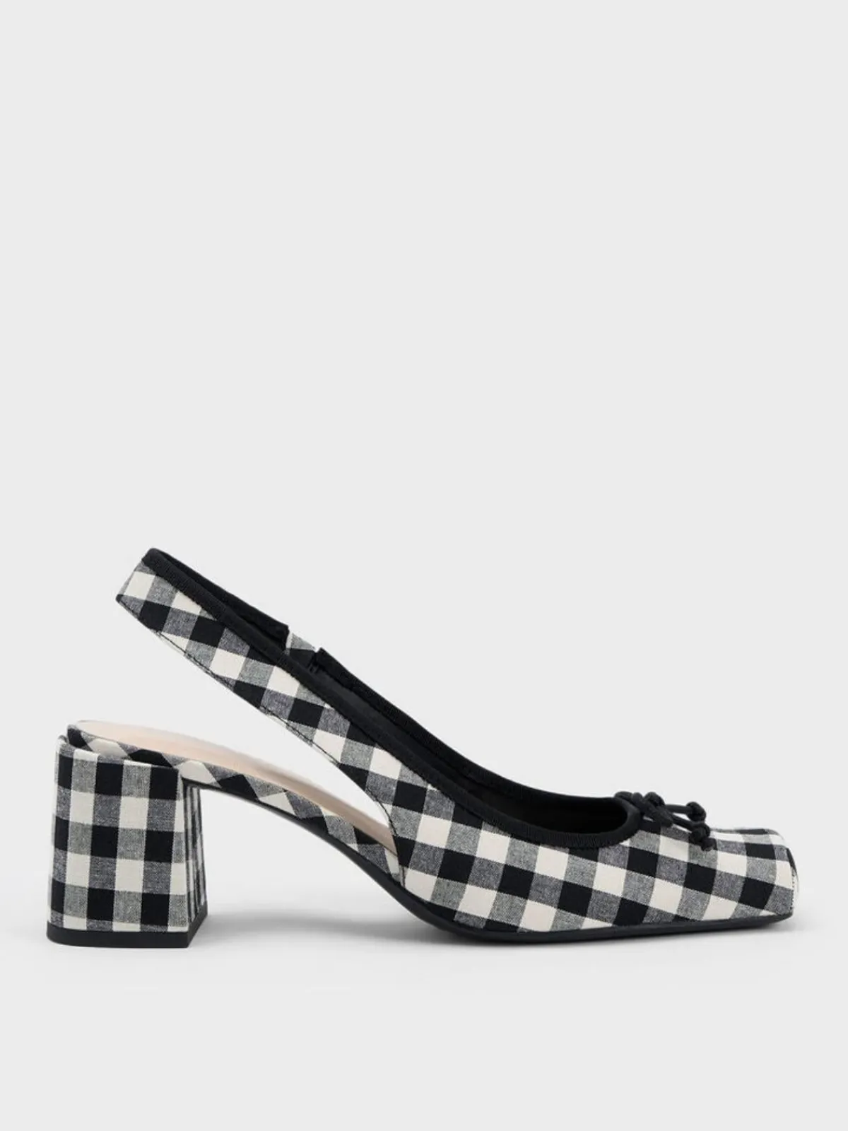 Hot Retro Stage Retro Mary Jane Plaid Chunky Heel Shoes