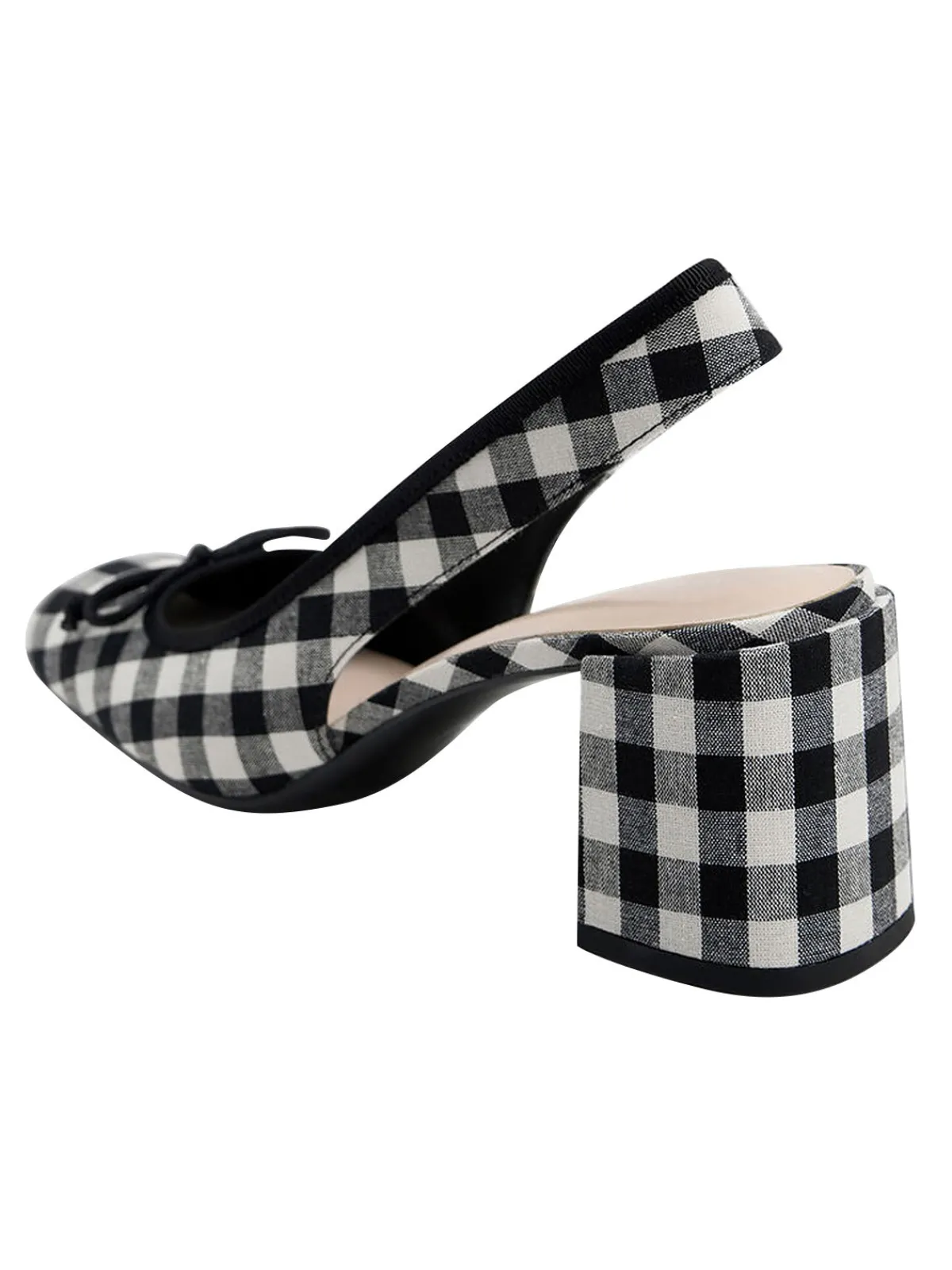 Hot Retro Stage Retro Mary Jane Plaid Chunky Heel Shoes