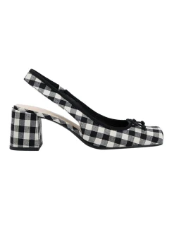 Hot Retro Stage Retro Mary Jane Plaid Chunky Heel Shoes