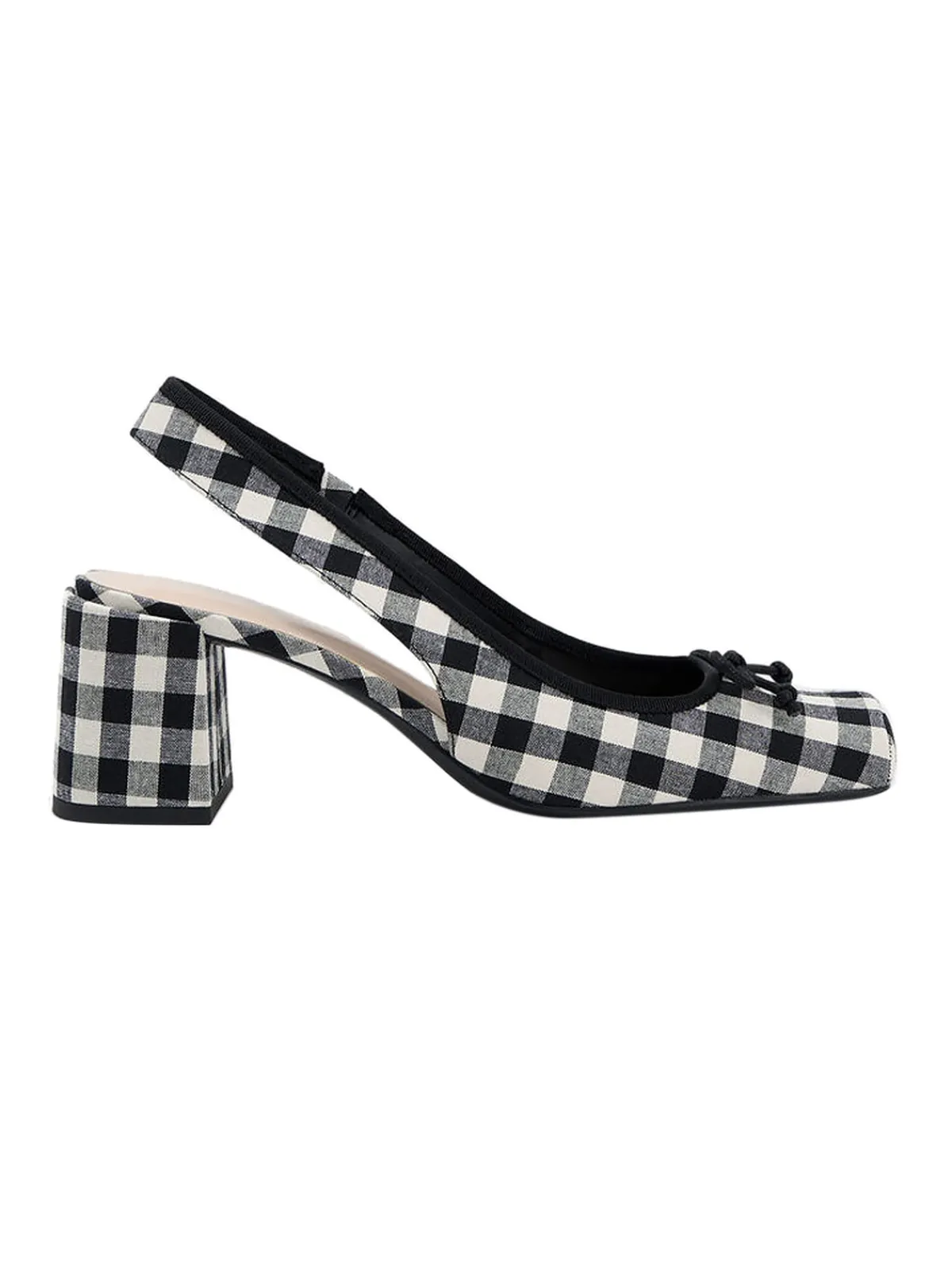 Hot Retro Stage Retro Mary Jane Plaid Chunky Heel Shoes