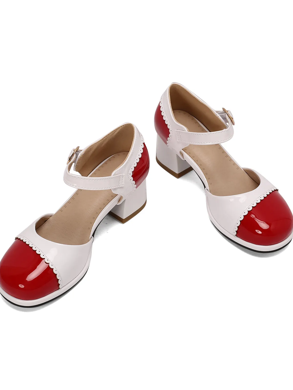 Best Retro Stage Retro Mary Jane Round Toe High Heel Shoes