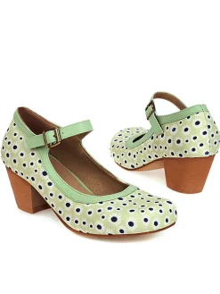 Discount Retro Stage Retro Mid Heels Mary Jane Shoes