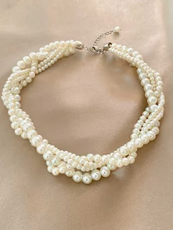 Hot Retro Stage Retro Multi-Layered Pearl Pendant Necklace