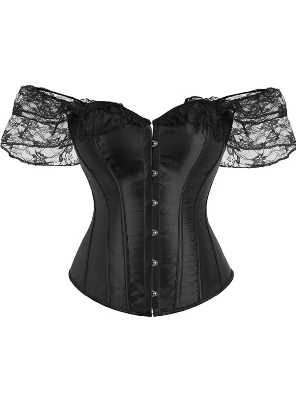 Best Retro Stage Retro Off-shoulder Lace Solid Corset