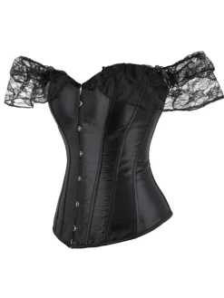 Best Retro Stage Retro Off-shoulder Lace Solid Corset