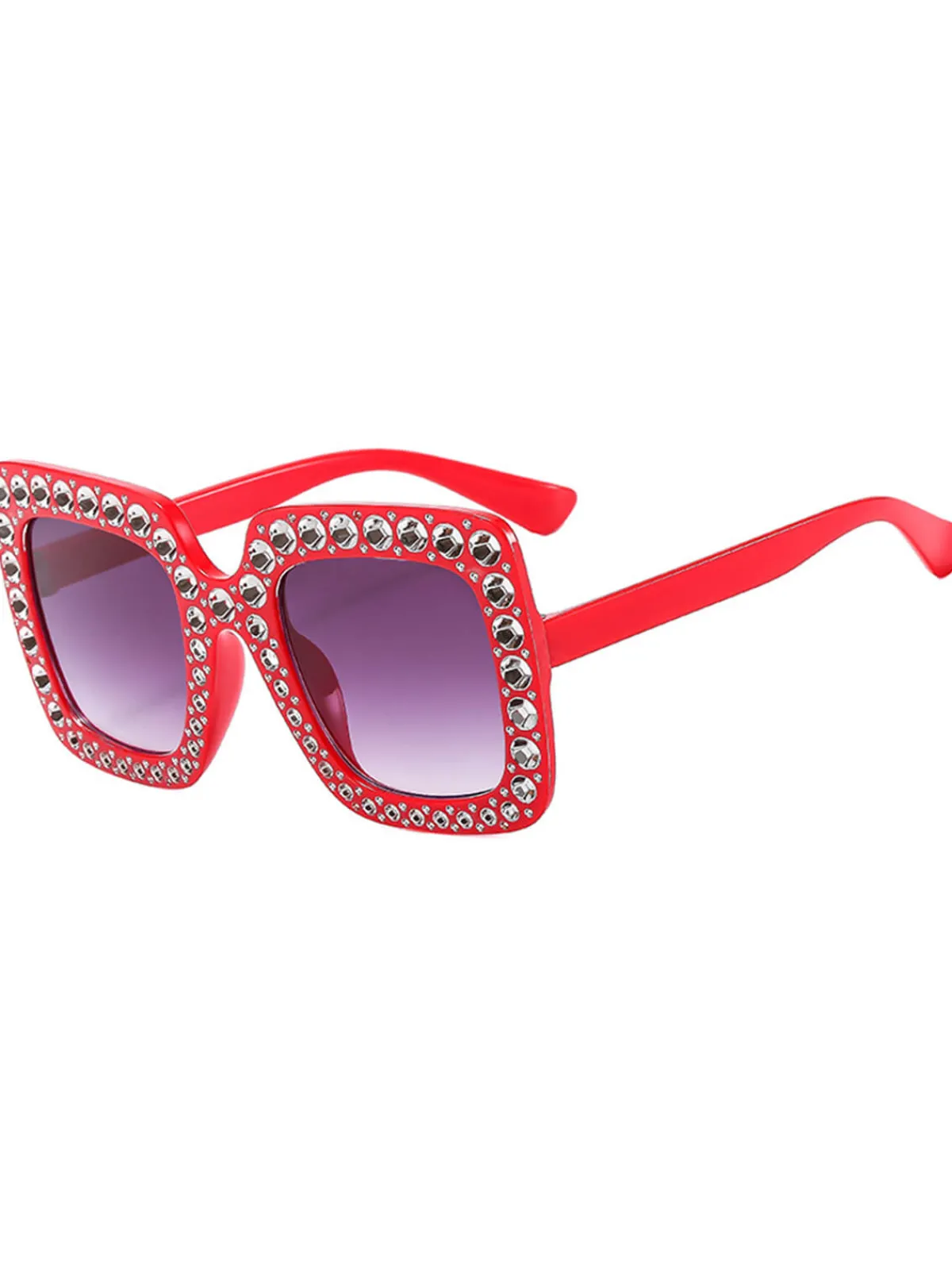 Online Retro Stage Retro Party Rhinestone Sqaure Sunglasses