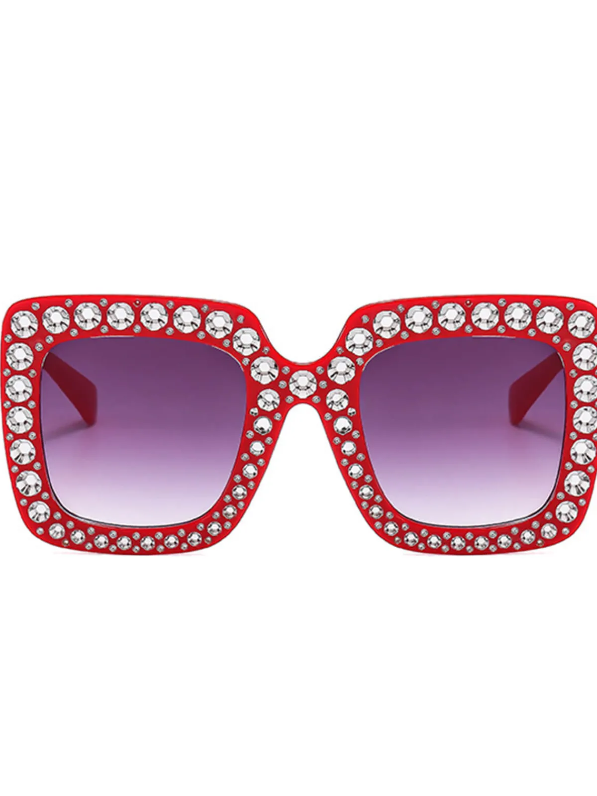 Online Retro Stage Retro Party Rhinestone Sqaure Sunglasses