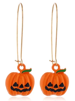Discount Retro Stage Retro Pumpkin Halloween Earring