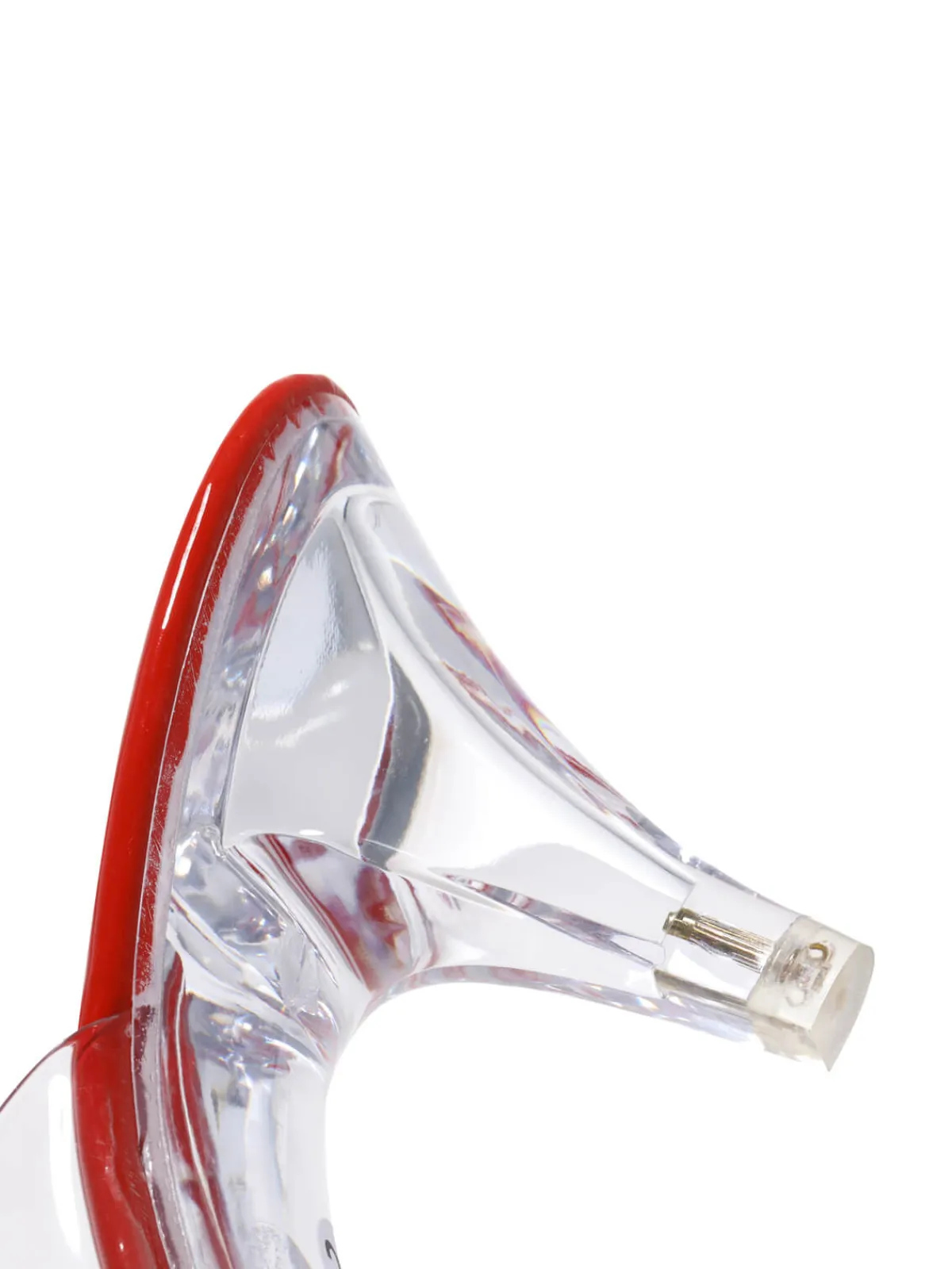 Sale Retro Stage Retro Transparent Instep Heeled Sandals Red
