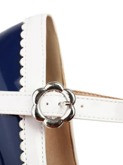New Retro Stage Retro Round Toe Bow High Heels Shoes