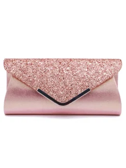 New Retro Stage Retro Sequined Leather Evening Clutch