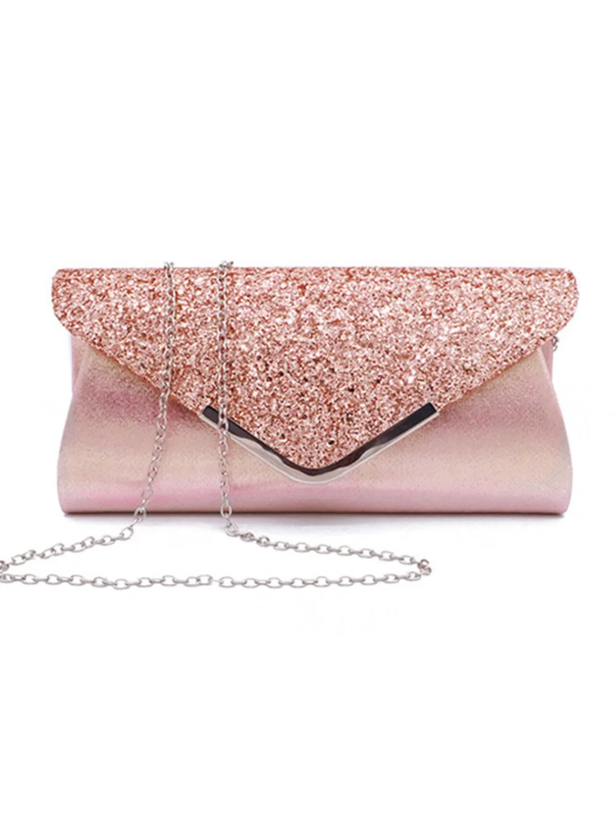 New Retro Stage Retro Sequined Leather Evening Clutch