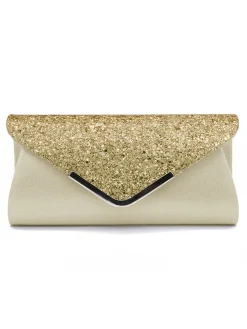 New Retro Stage Retro Sequined Leather Evening Clutch