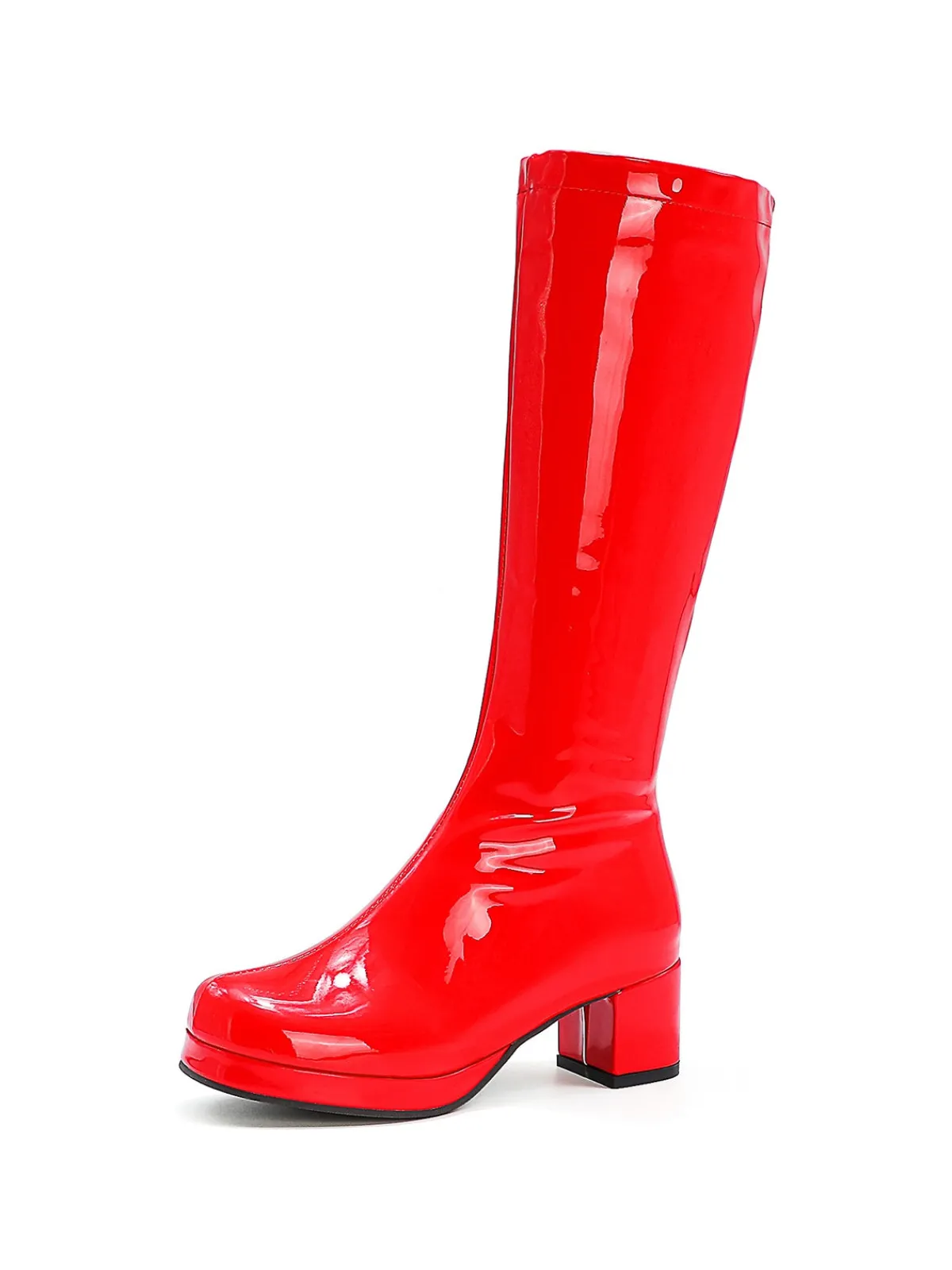 Fashion Retro Stage Retro Shiny Patent Leather Thigh-High Boots