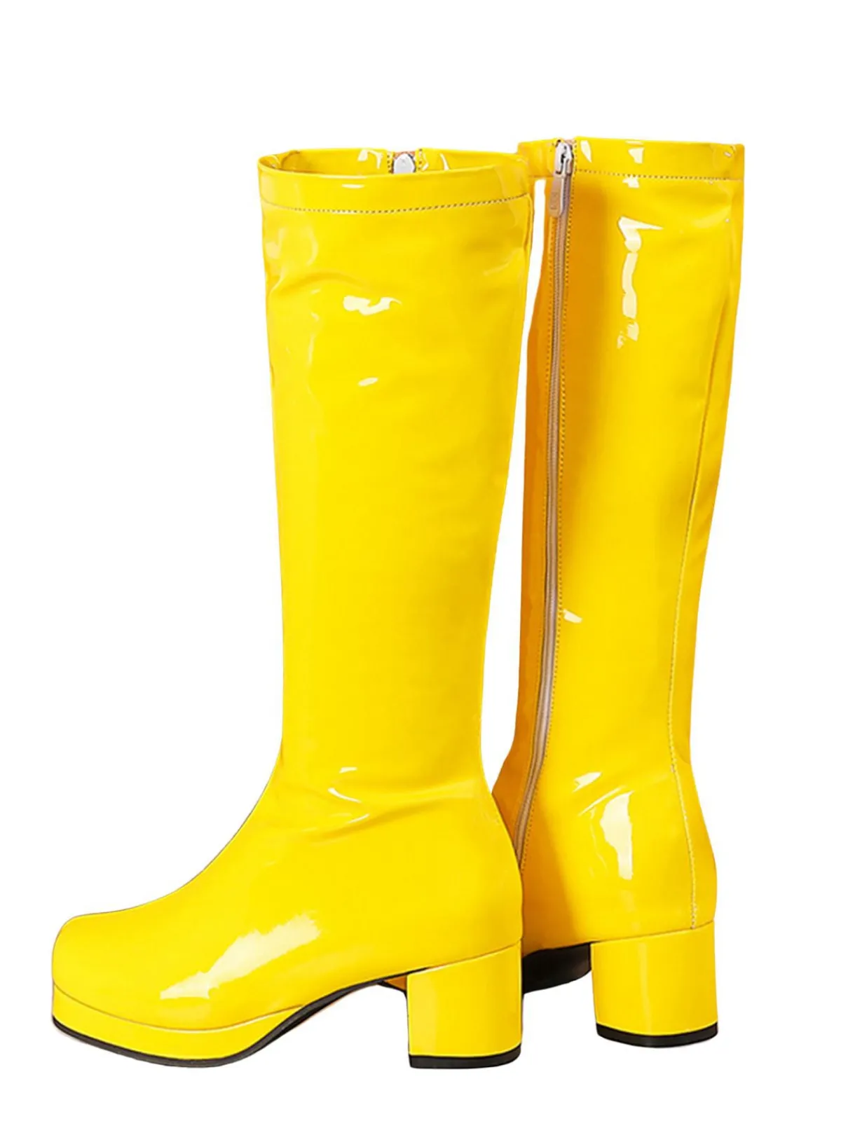 Fashion Retro Stage Retro Shiny Patent Leather Thigh-High Boots