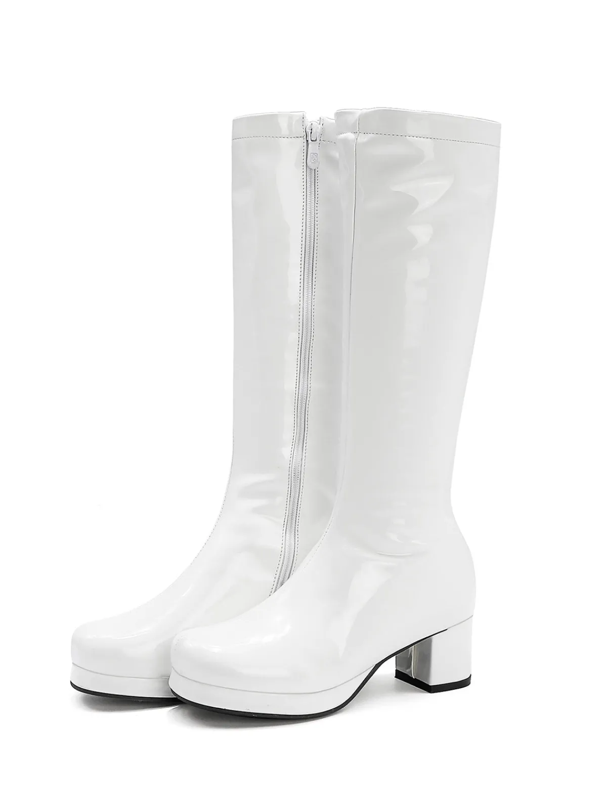Fashion Retro Stage Retro Shiny Patent Leather Thigh-High Boots