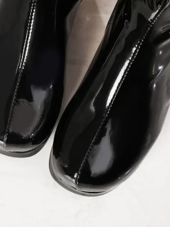 New Retro Stage Retro Shiny Patent Leather Thigh-High Boots