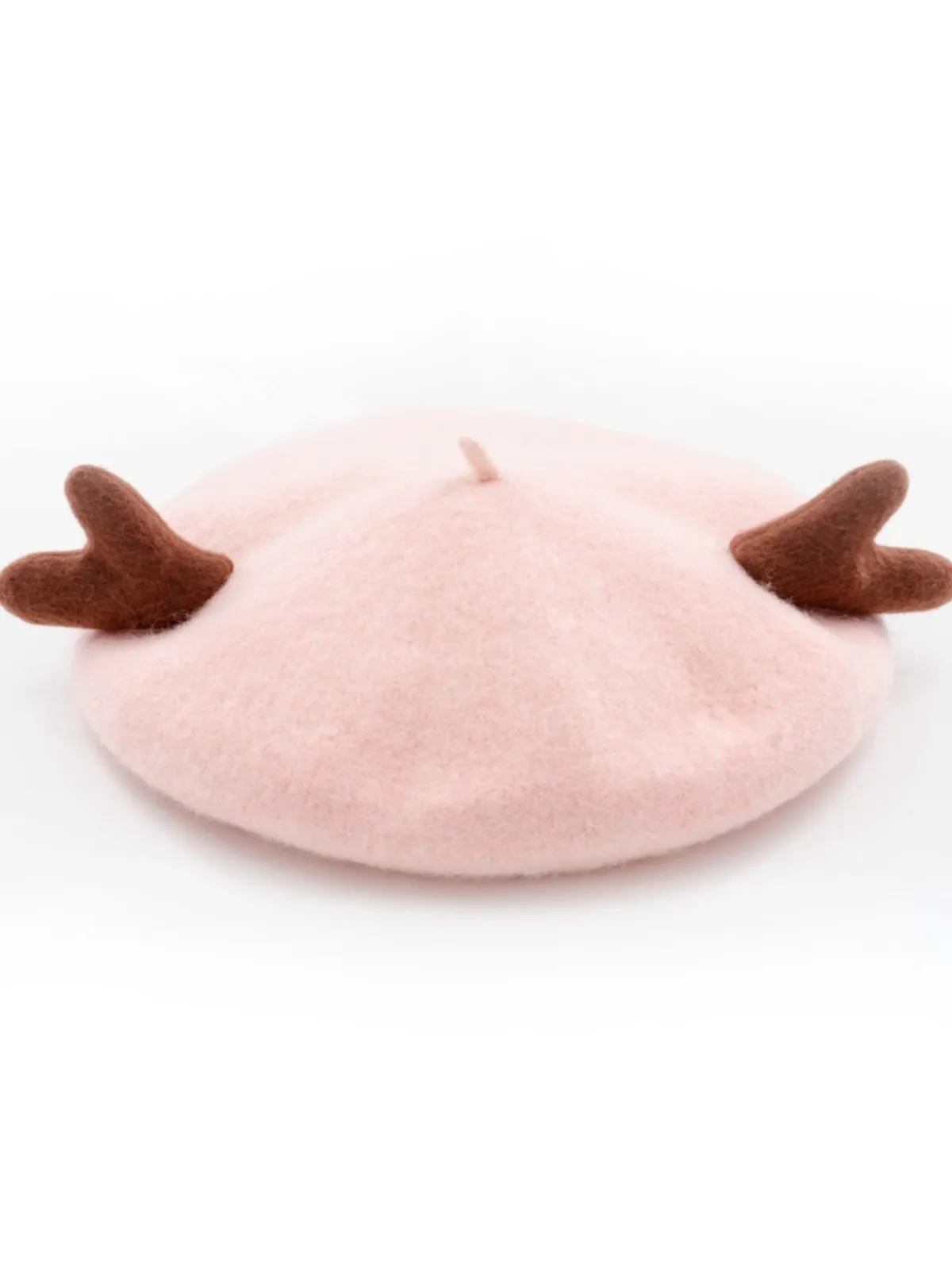 Online Retro Stage Retro Solid Antlers Wool Berets