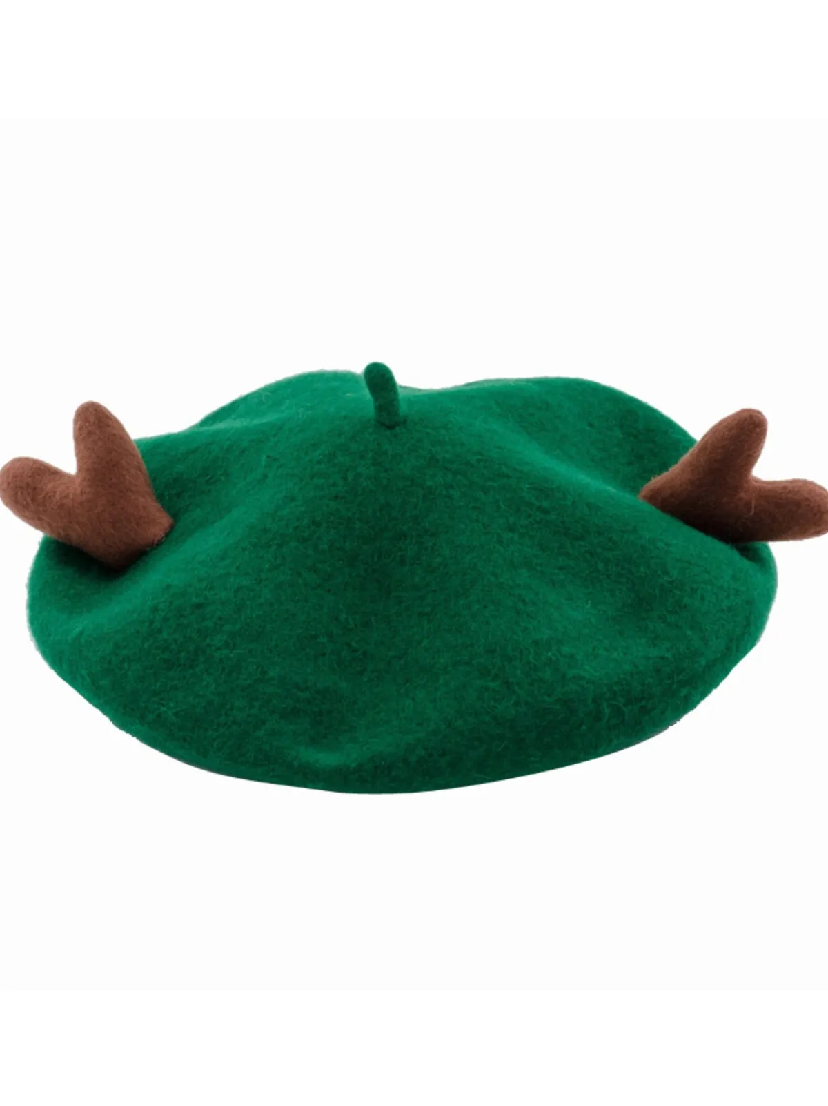 Hot Retro Stage Retro Solid Antlers Wool Berets