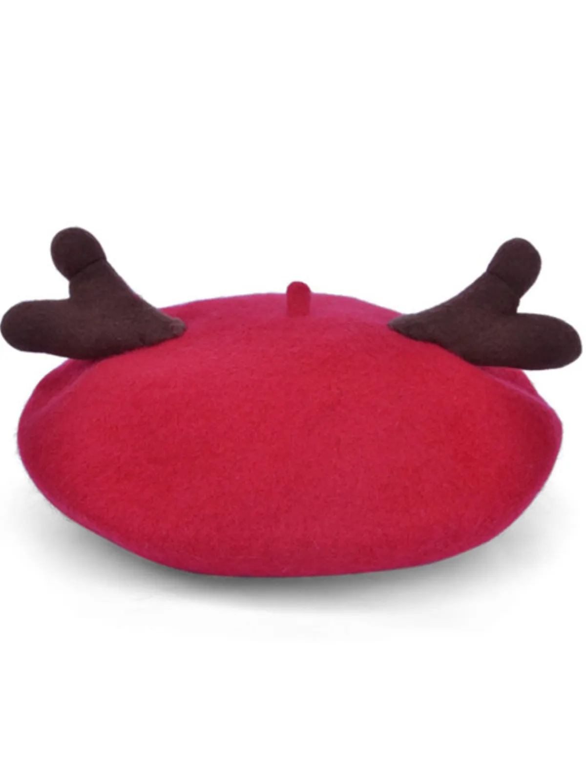 Hot Retro Stage Retro Solid Antlers Wool Berets
