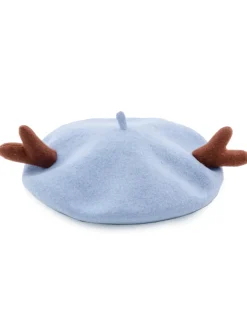 Hot Retro Stage Retro Solid Antlers Wool Berets