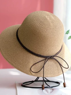Clearance Retro Stage Retro Solid Crochet Knot Adjustable Sun Hat