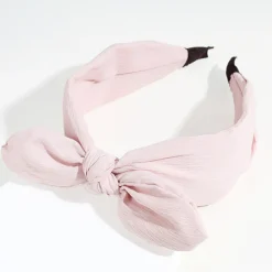 New Retro Stage Retro Solid Knotted Bowknot Headband