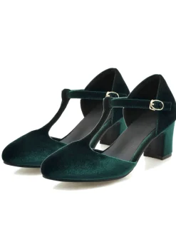 Fashion Retro Stage Retro T-Strap Mary Jane High Heel Shoes