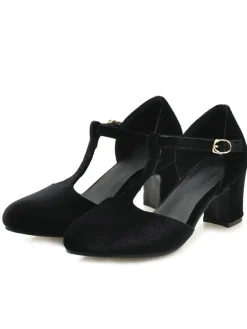 Fashion Retro Stage Retro T-Strap Mary Jane High Heel Shoes